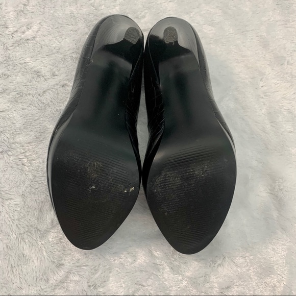 Alfani Black Faux Alligator Heels 6.5 - Picture 7 of 8